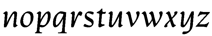 Artifex Light Italic Font LOWERCASE