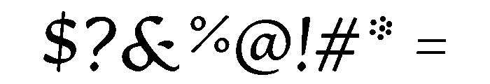 Artifex Regular Italic Font OTHER CHARS