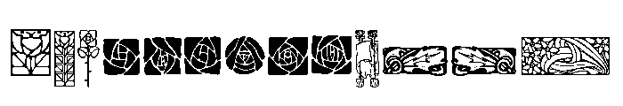 Arts And Crafts Ornaments One Font UPPERCASE