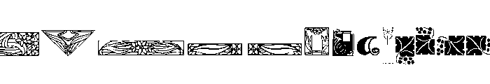 Arts And Crafts Ornaments One Font UPPERCASE