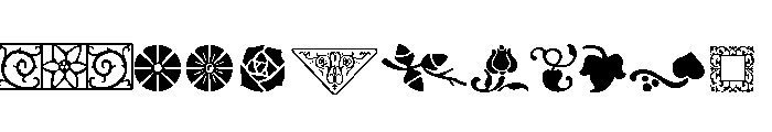 Arts And Crafts Ornaments One FONT