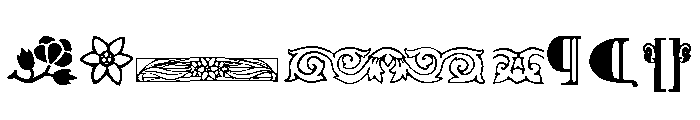 Arts And Crafts Ornaments One Font LOWERCASE