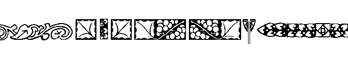 Arts And Crafts Ornaments Two Font LOWERCASE