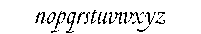 Artscript Regular Font LOWERCASE