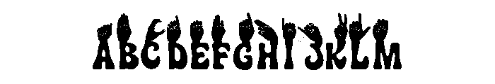 ASLTeacher Font UPPERCASE