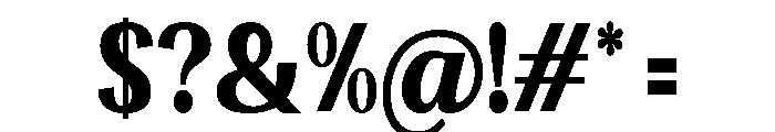 Ashetta Condensed Font OTHER CHARS