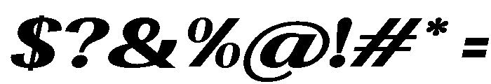 Ashetta Expanded Slanted Font OTHER CHARS