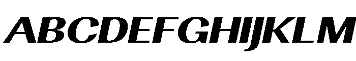 Ashetta Expanded Slanted Font UPPERCASE