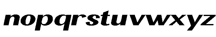 Ashetta Expanded Slanted Font LOWERCASE