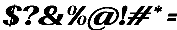 Ashetta Semi Expanded Slanted Font OTHER CHARS