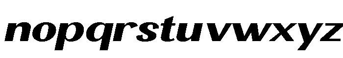 Ashetta Semi Expanded Slanted Font LOWERCASE