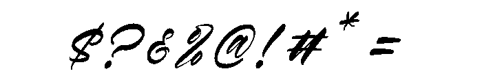 Asphale Rhythm Italic Font OTHER CHARS