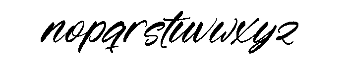 Asphale Rhythm Italic Font LOWERCASE