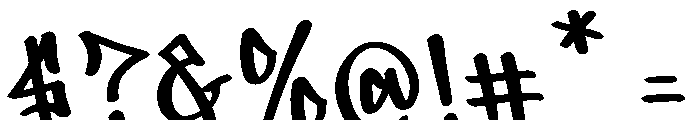 Asphalt Slasher Font OTHER CHARS