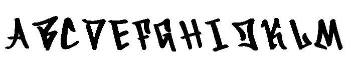 Asphalt Slasher Font UPPERCASE