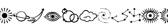 Astronomy Doodle FONT