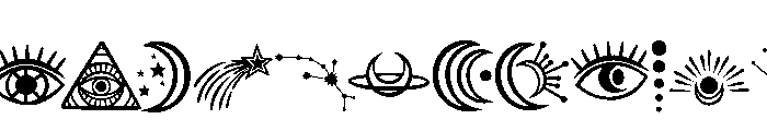 Astronomy Doodle Font LOWERCASE