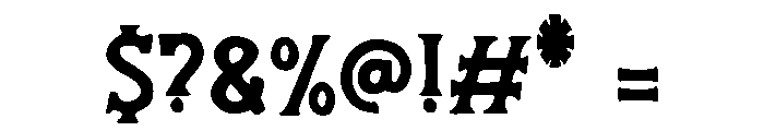Asymmetric Gravity Font OTHER CHARS