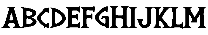 Asymmetric Gravity Font UPPERCASE