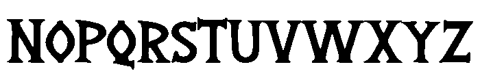 Asymmetric Gravity Font UPPERCASE
