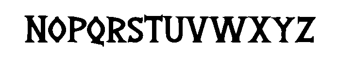 Asymmetric Gravity Font LOWERCASE