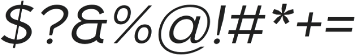 Asen Pro Italic otf (400) Font OTHER CHARS