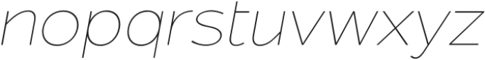 Asen Pro Thin Italic otf (100) Font LOWERCASE