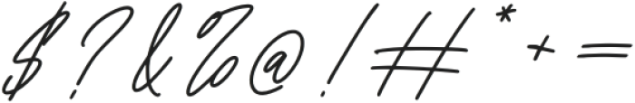 AsitaSignature-Regular otf (400) Font OTHER CHARS