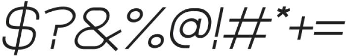 Asparocus Thin Italic otf (100) Font OTHER CHARS