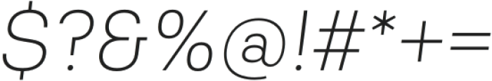Asperia Extra Light Italic otf (200) Font OTHER CHARS