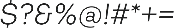 Asperia Light Italic otf (300) Font OTHER CHARS
