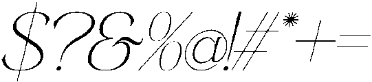 Astafine Thin Italic otf (100) Font OTHER CHARS