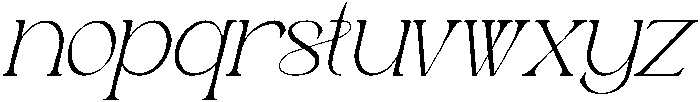 Astafine Thin Italic otf (100) Font LOWERCASE