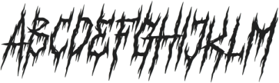 Astaroth Textura Italic otf (400) Font UPPERCASE