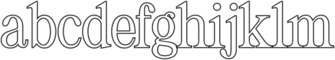 Asthetic Outline otf (400) Font LOWERCASE