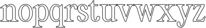 Asthetic Outline otf (400) Font LOWERCASE