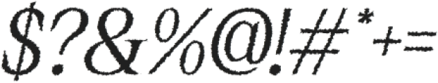 Asthetic Rough Italic otf (400) Font OTHER CHARS