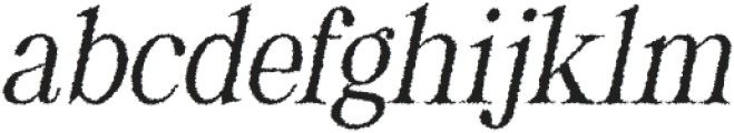 Asthetic Rough Italic otf (400) Font LOWERCASE