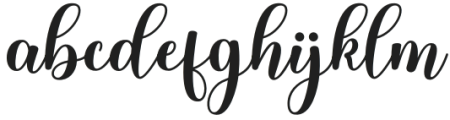 Astri Script Regular otf (400) Font LOWERCASE