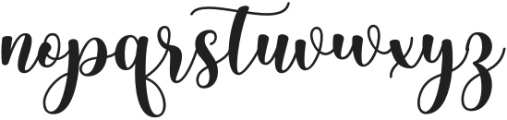 Astri Script Regular otf (400) Font LOWERCASE