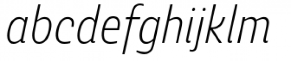 Ashemore Condensed Light Italic Font LOWERCASE