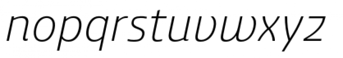 Ashemore Normal Light Italic Font LOWERCASE