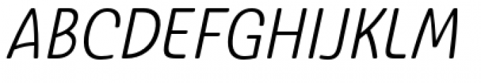 Ashemore Softened Cond Regular Ital Font UPPERCASE