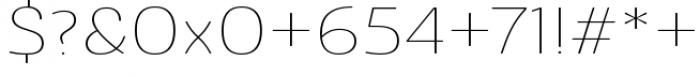 Ashemore Softened Ext Thin Font OTHER CHARS