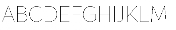 Asterisk Sans Pro Ultra Light Font UPPERCASE