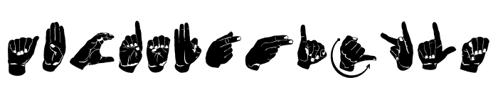 ASL Hands By Frank Font UPPERCASE