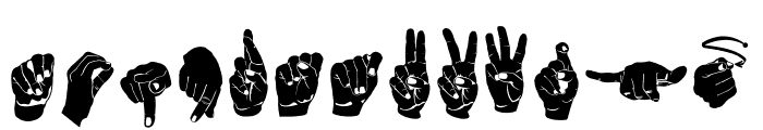 ASL Hands By Frank Font UPPERCASE