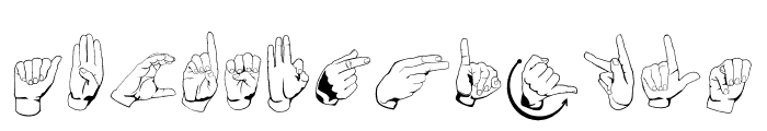 ASL Hands By Frank Font LOWERCASE