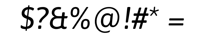 Asap-Italic Font OTHER CHARS
