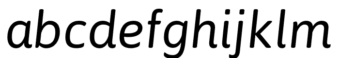 Asap-Italic Font LOWERCASE